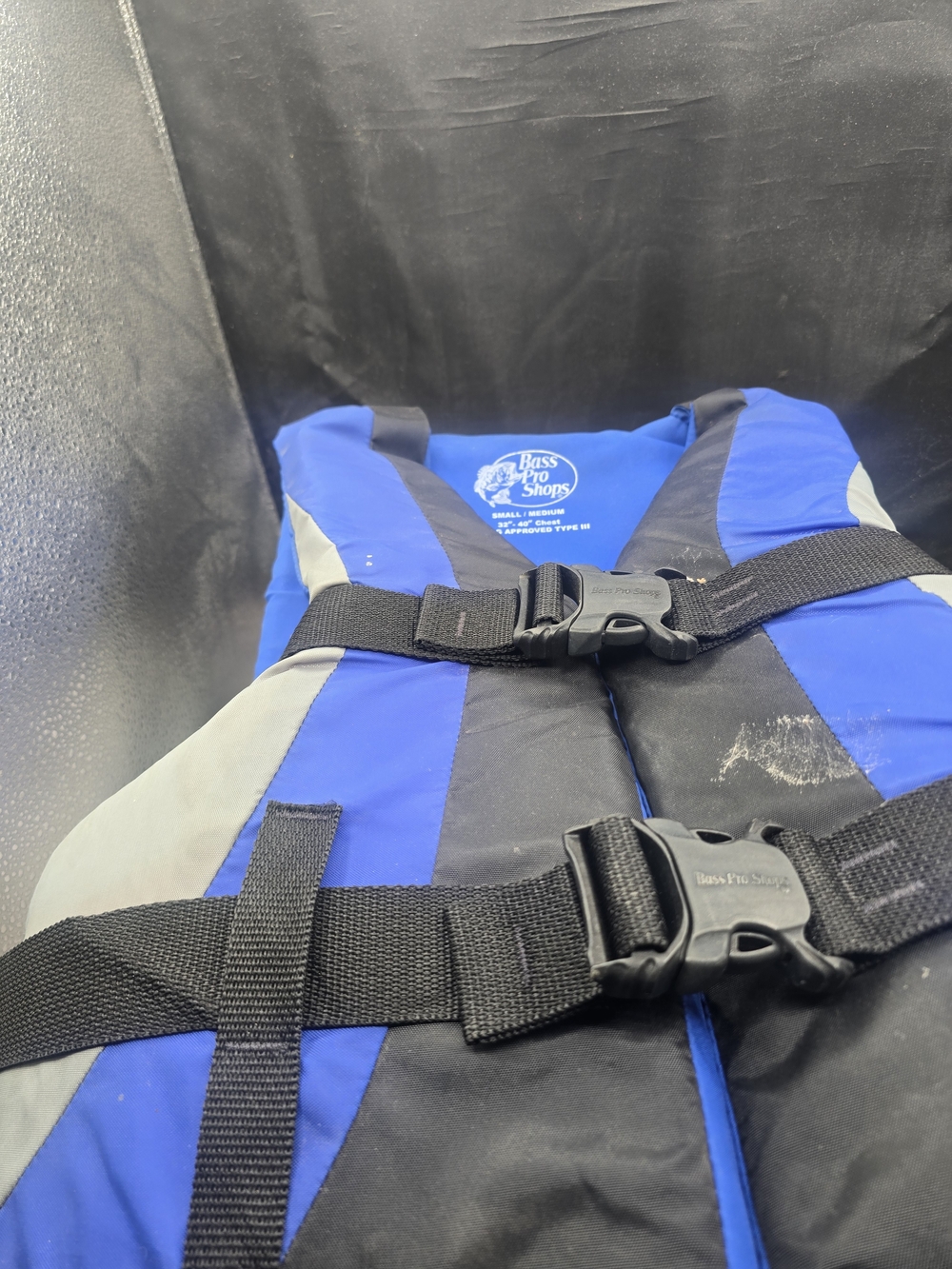 Bass Pro Shops Blue and Black Kids Life Jacket Bib